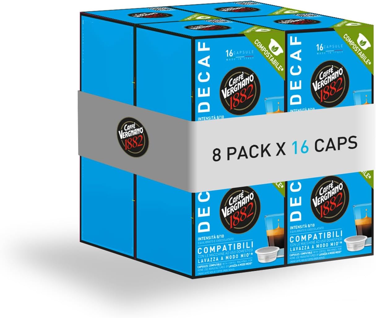 Thumbnail 6 de Caffè Vergnano 1882 - 128 Capsule compatibili Lavazza A Modo Mio, cremose e compostabili