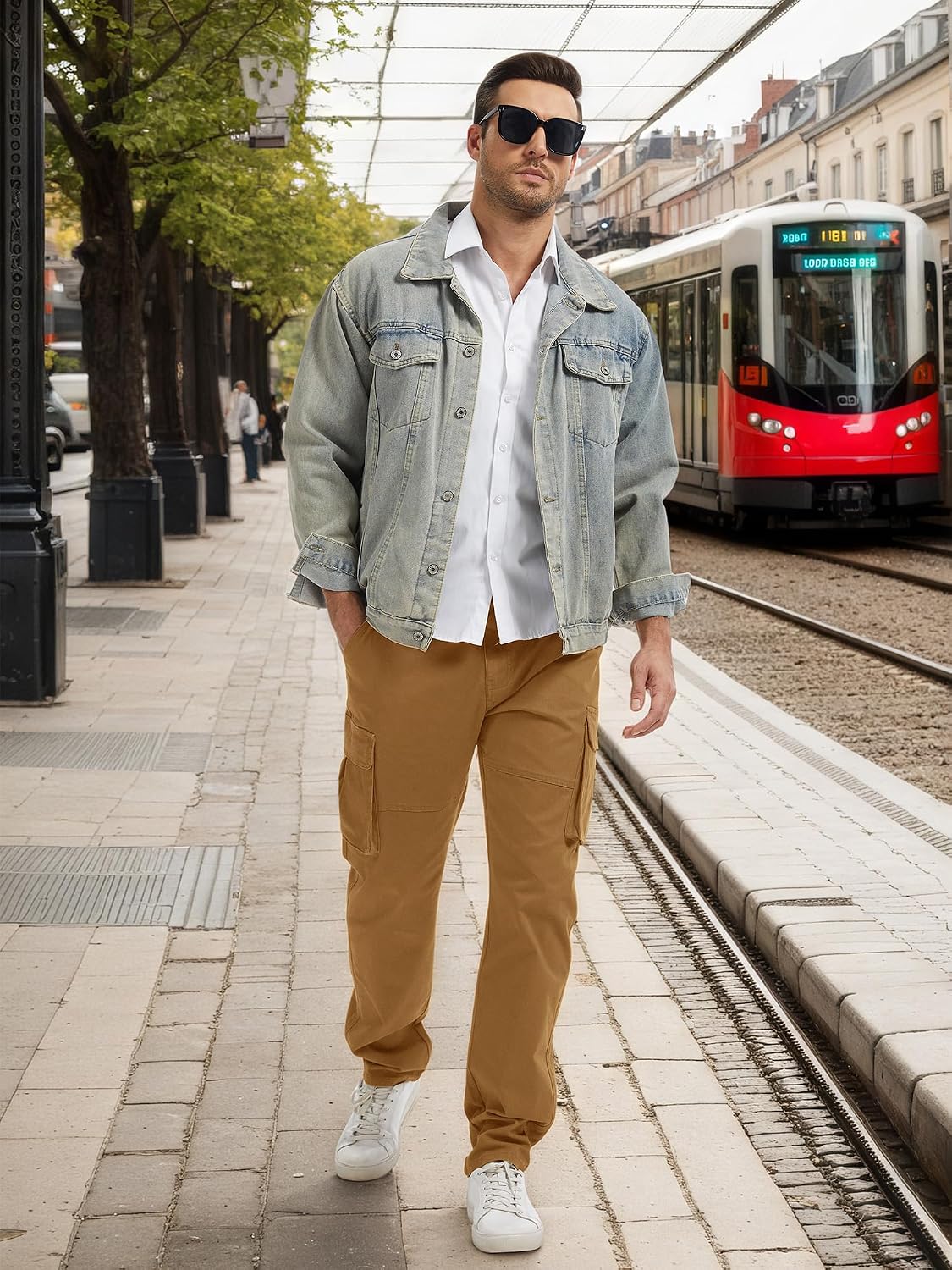 Thumbnail 2 de Breampot Herren Cargohose aus Baumwolle im Chino-Style – 6 Taschen für Freizeit, Outdoor & Arbeit