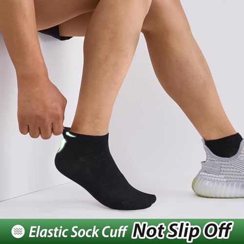 Detalle de SockWaddles Bamboo Trainer Socks – 10 Pairs, Black, Low Cut Seamless, Moisture-Wicking for Men and Women