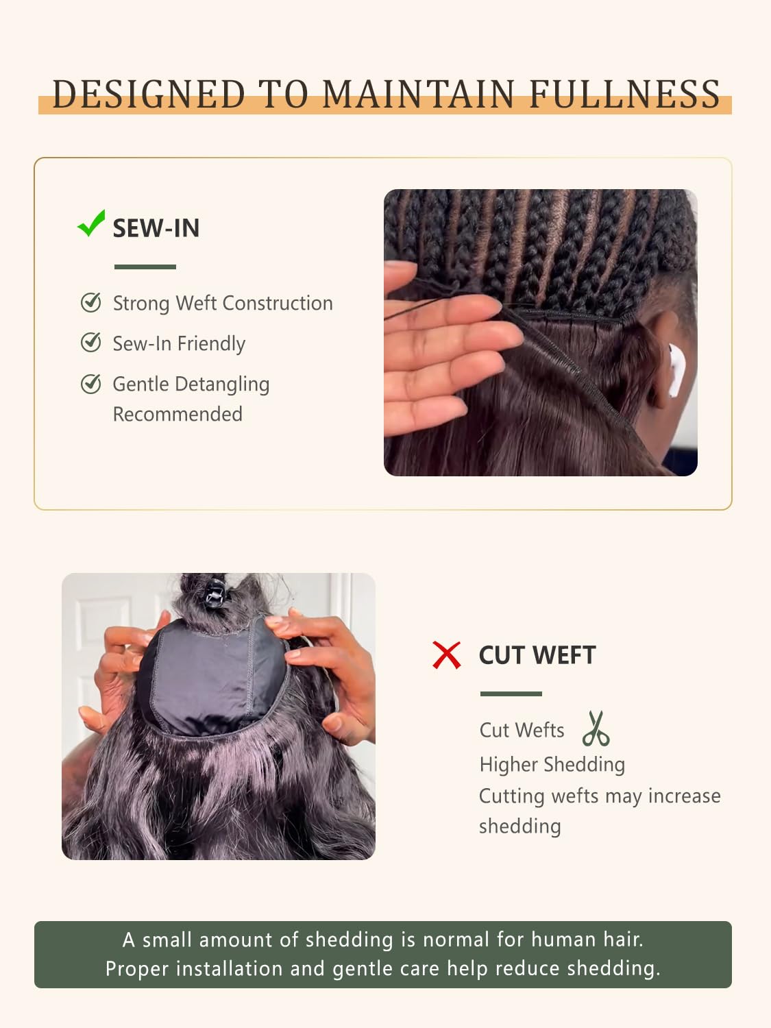 Thumbnail 6 de MLIP Raw Indian Human Hair Body Wave (3 Bundles) — 100% Unprocessed, Near-Zero Tangle & Shedding, 24–28 in