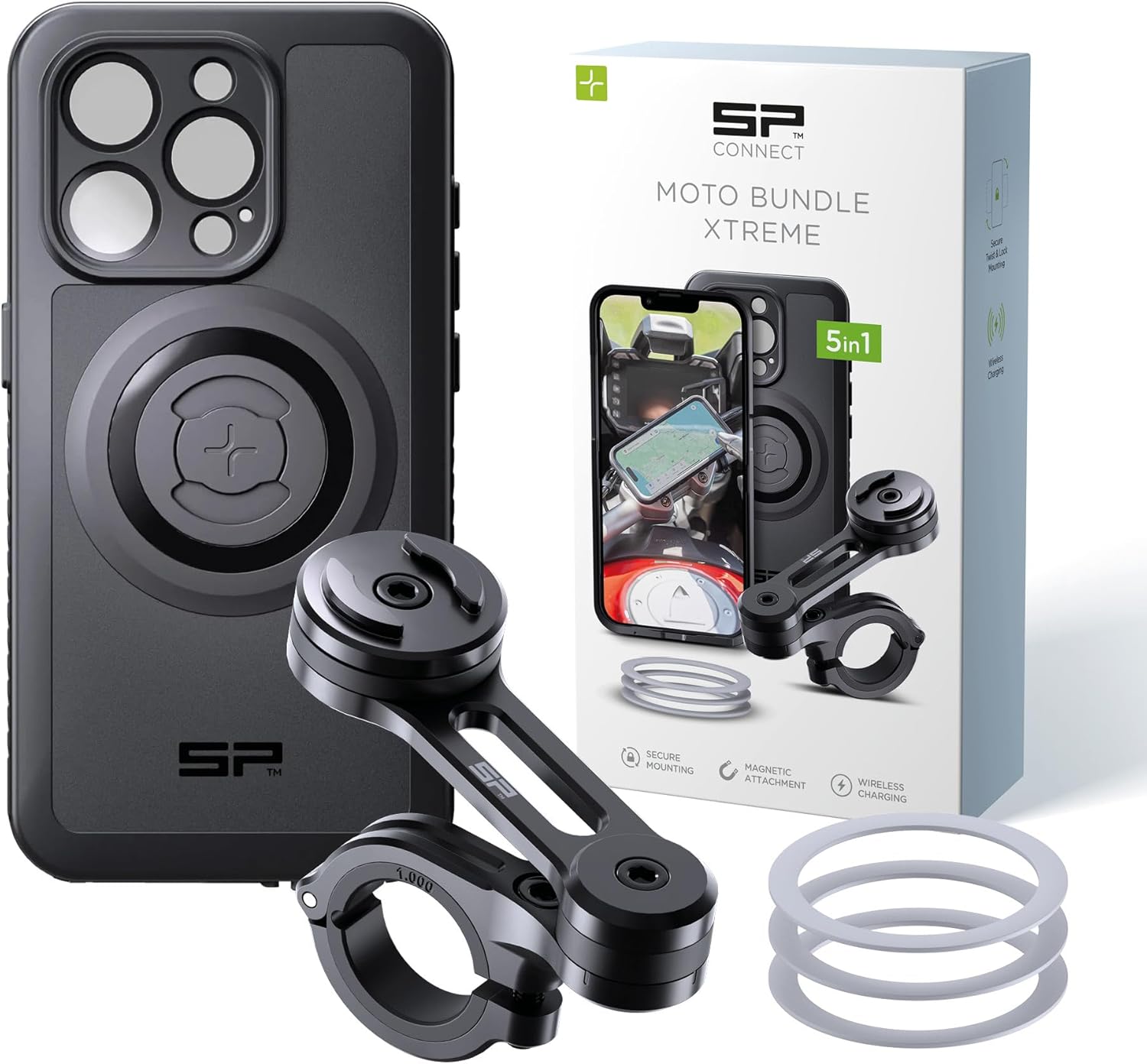 Detalle de SP CONNECT Moto Bundle Xtreme SPC+ – Supporto moto per iPhone 15 Pro