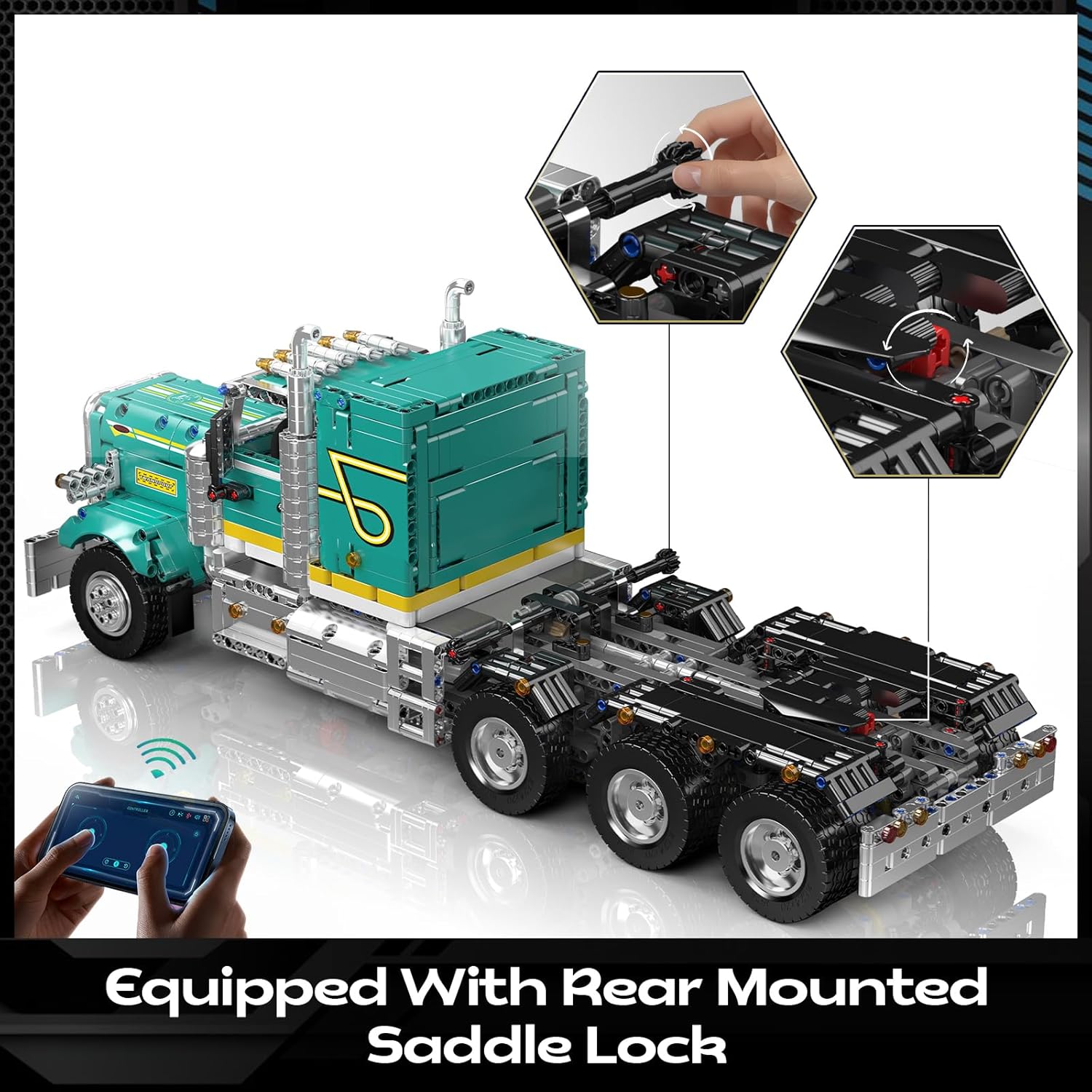 Detalle de Mould King 13201 Technique Camion américain – ensemble de construction 2064 pièces
