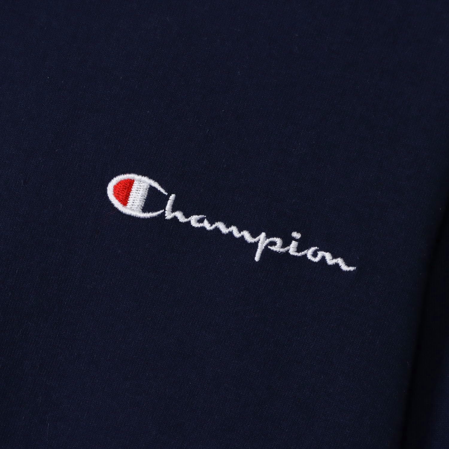 Detalle de Champion CKSY404Z キッズ長袖Tシャツ 綿100%・バインダーネック・胸ロゴ刺繍