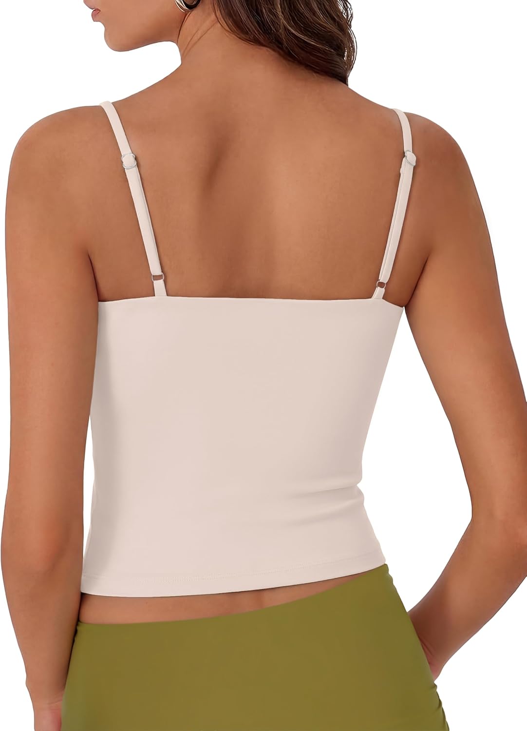 Detalle 1 de SUUKSESS Women’s Cotton Double-Layer Cami, Unpadded with Adjustable Straps