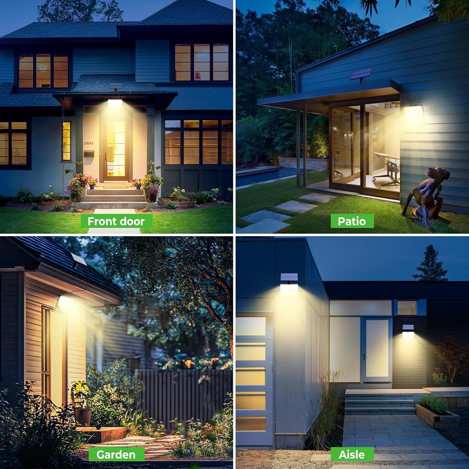 Thumbnail 6 de nipify Warmweiß Solarlampen für Außen mit Bewegungsmelder und 318 LEDs (3 Modi, IP65)