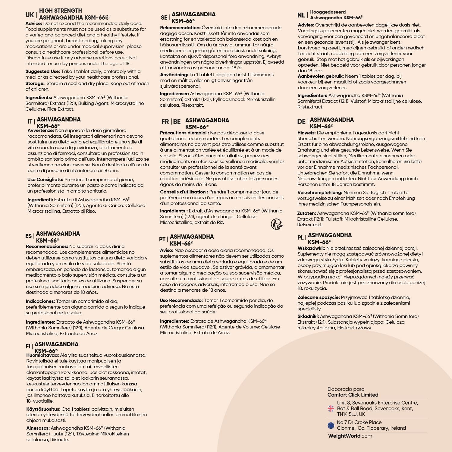 Thumbnail 5 de WeightWorld Ashwagandha KSM-66 1500mg