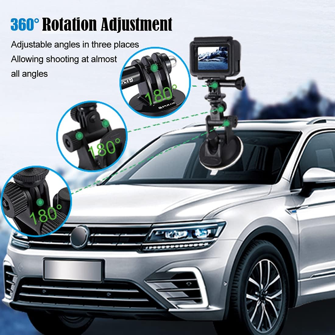 Detalle 2 de PULUZ Camera Suction Cup Mount for GoPro 13