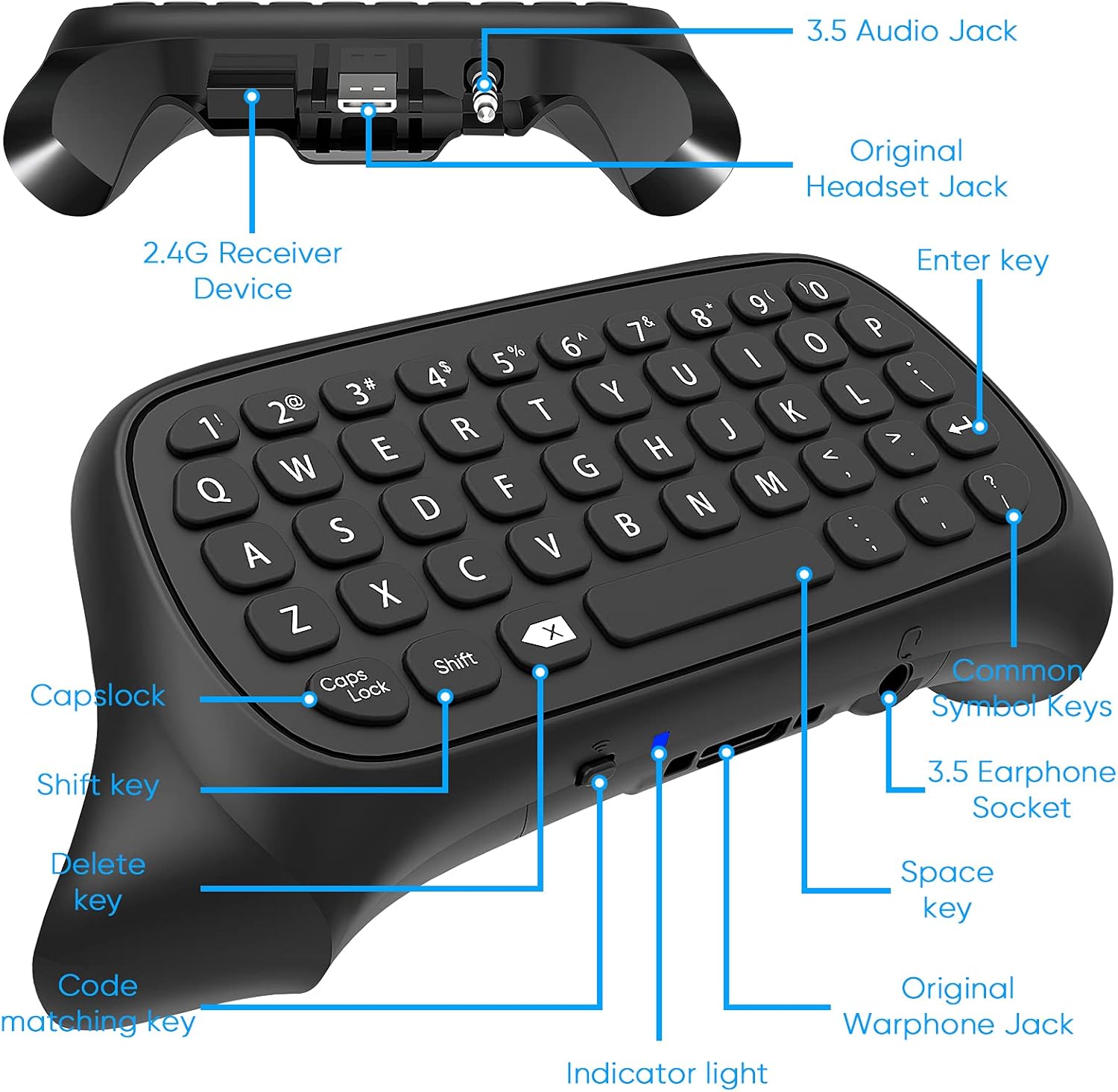 Detalle de FYOUNG Keyboard for Xbox Controller QWERTY