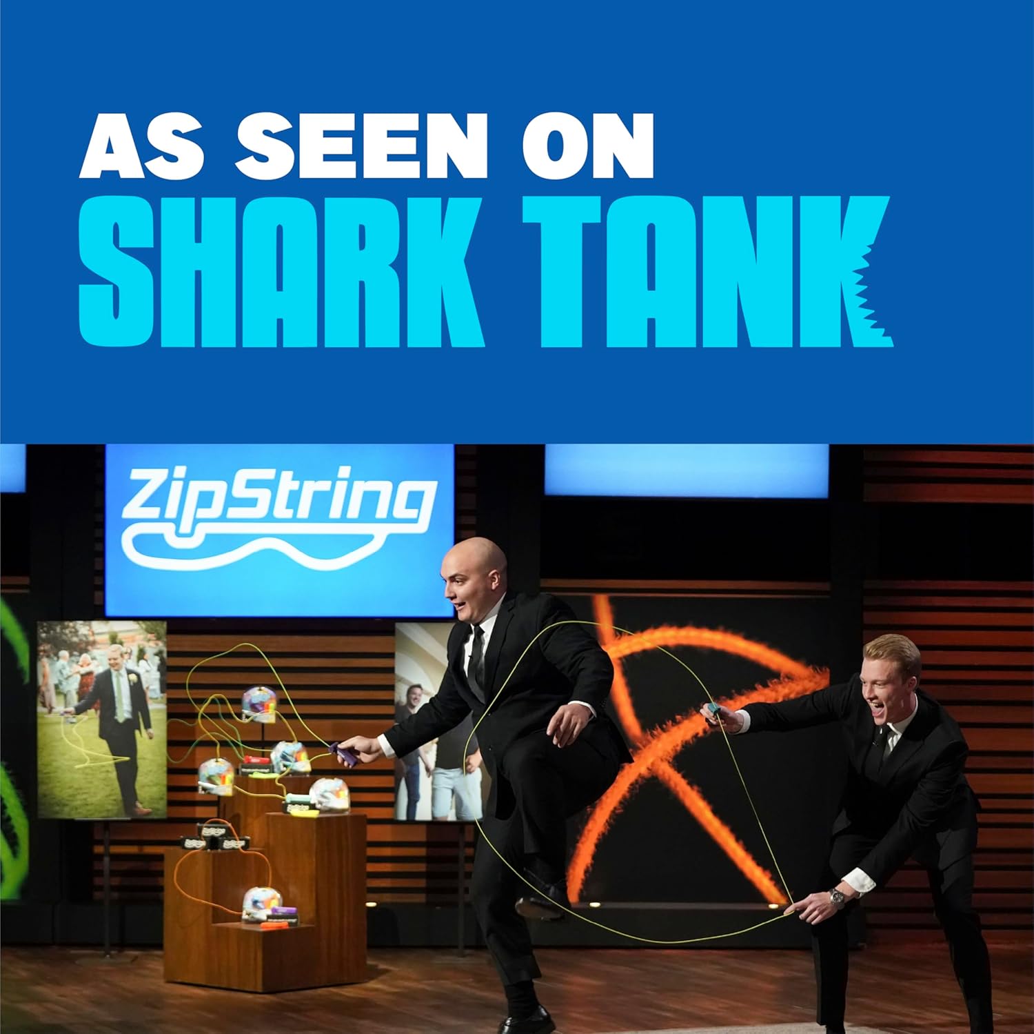 Thumbnail 2 de ZipString Original Classic Rope Launcher Toy (Bold Blue) — As Seen on Shark Tank