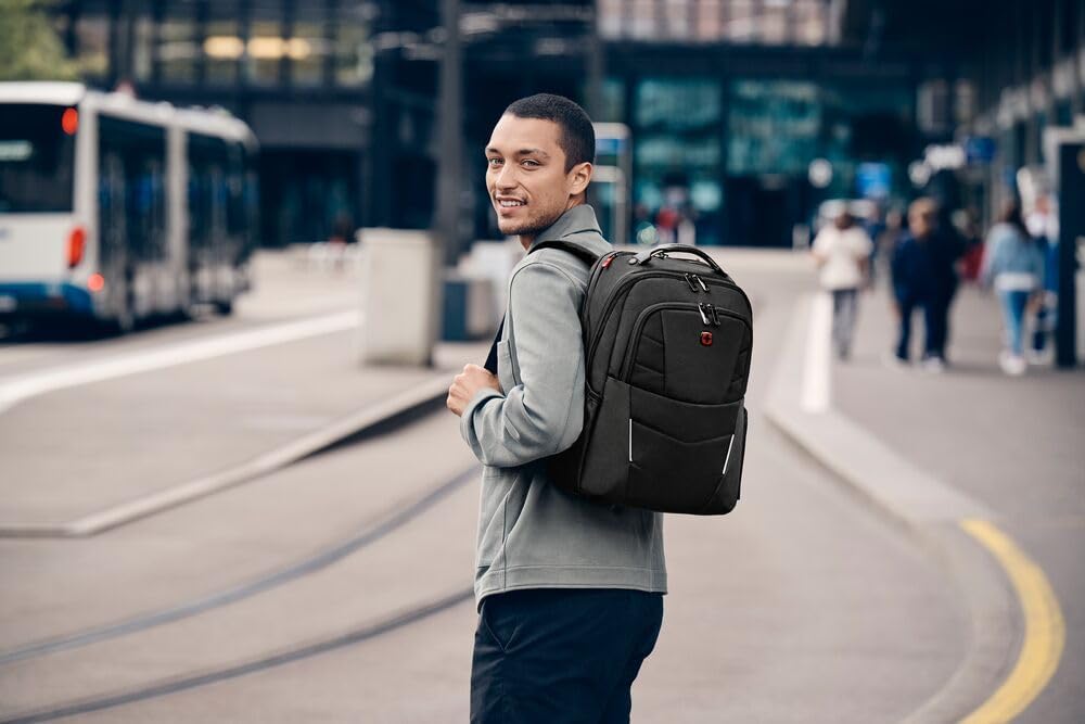 Thumbnail 4 de WENGER Altair Brief Laptop-Tasche mit Tabletfach, Organizer und recyceltem Außenmaterial – Schwarz