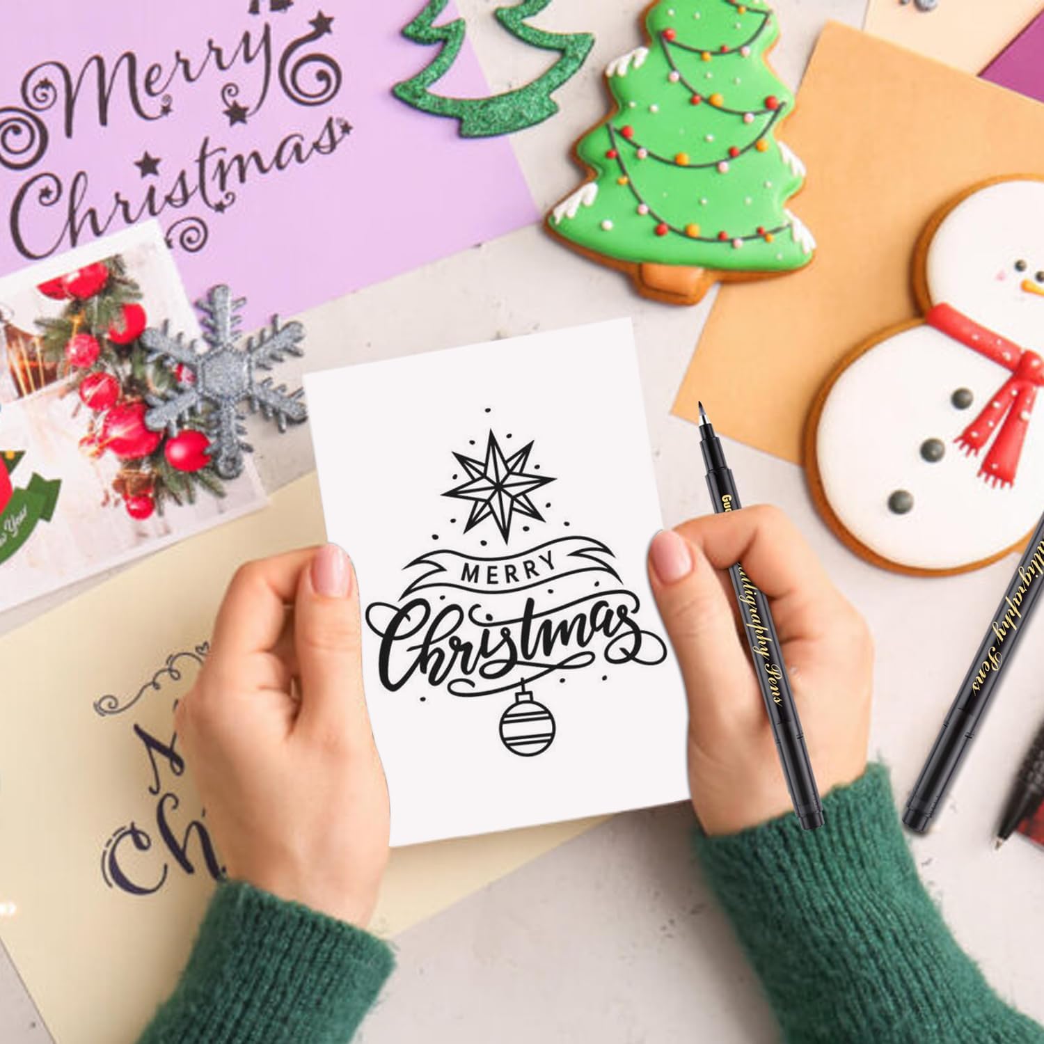Detalle de Surcotto Calligraphy Pens kalligrafieset met 6 pennen en 4 puntsoorten