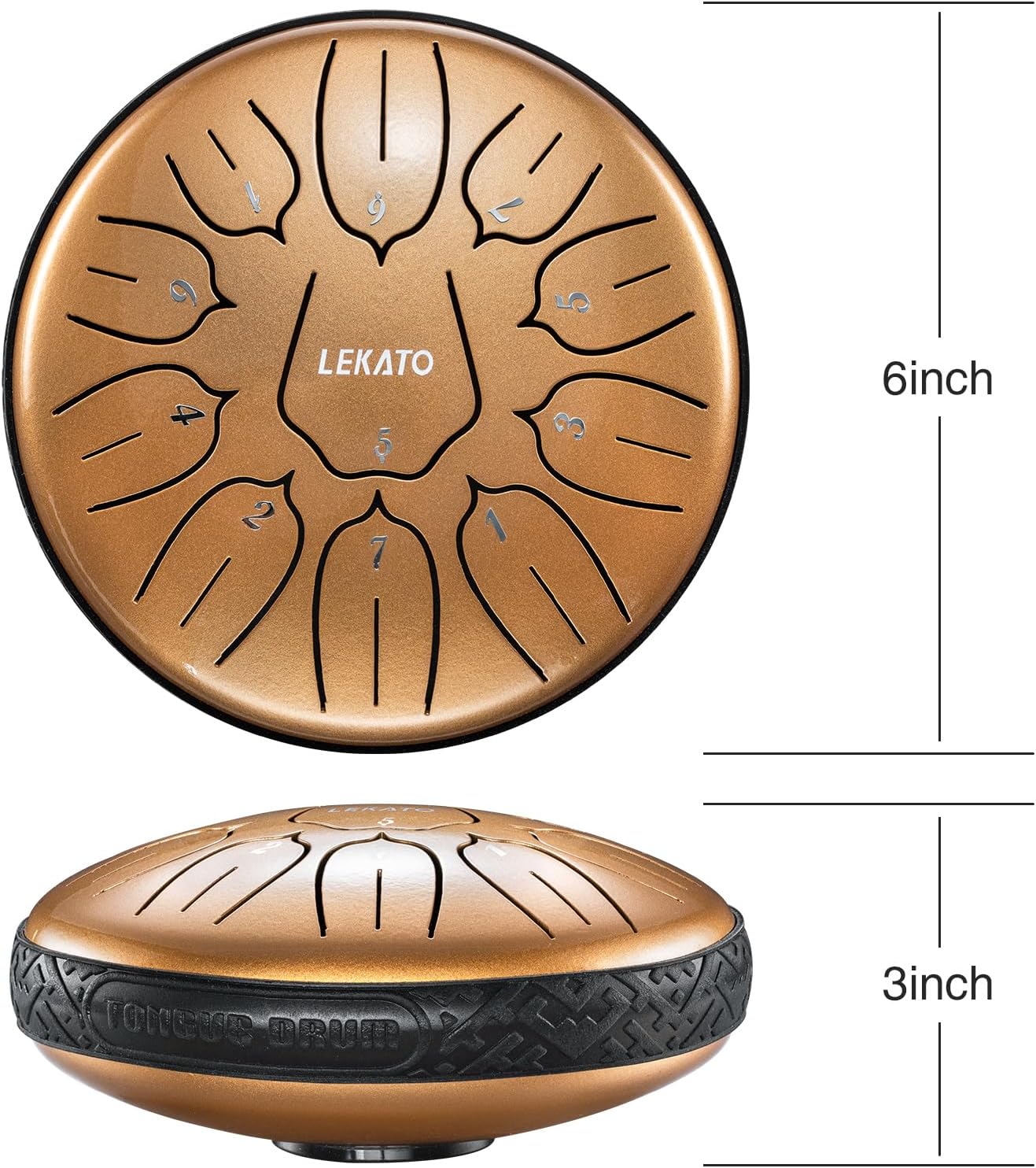 Thumbnail 6 de LEKATO Steel Tongue Drum 6 Inches