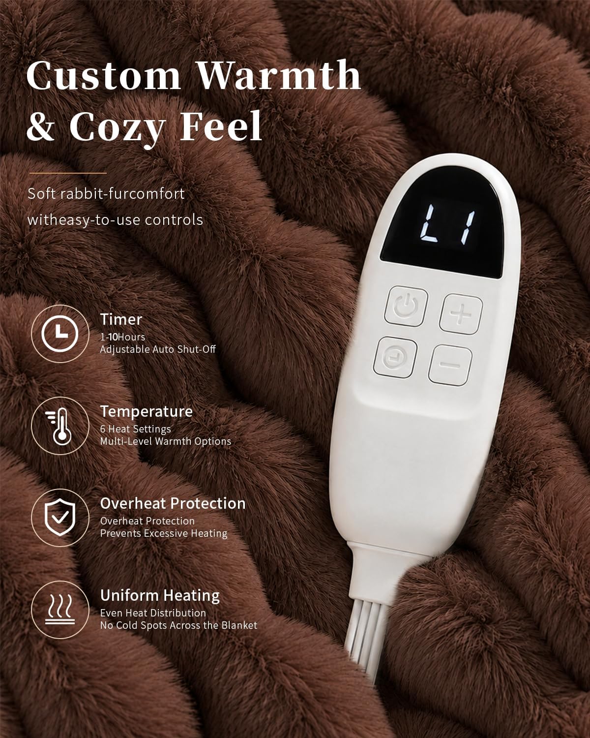 Detalle 2 de Heated Blanket 72 x 84 in