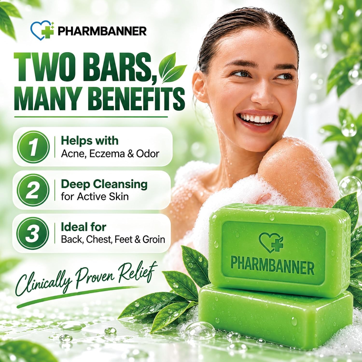 Thumbnail 5 de PHARMBANNER Antifungal Soap Bar 2-Pack