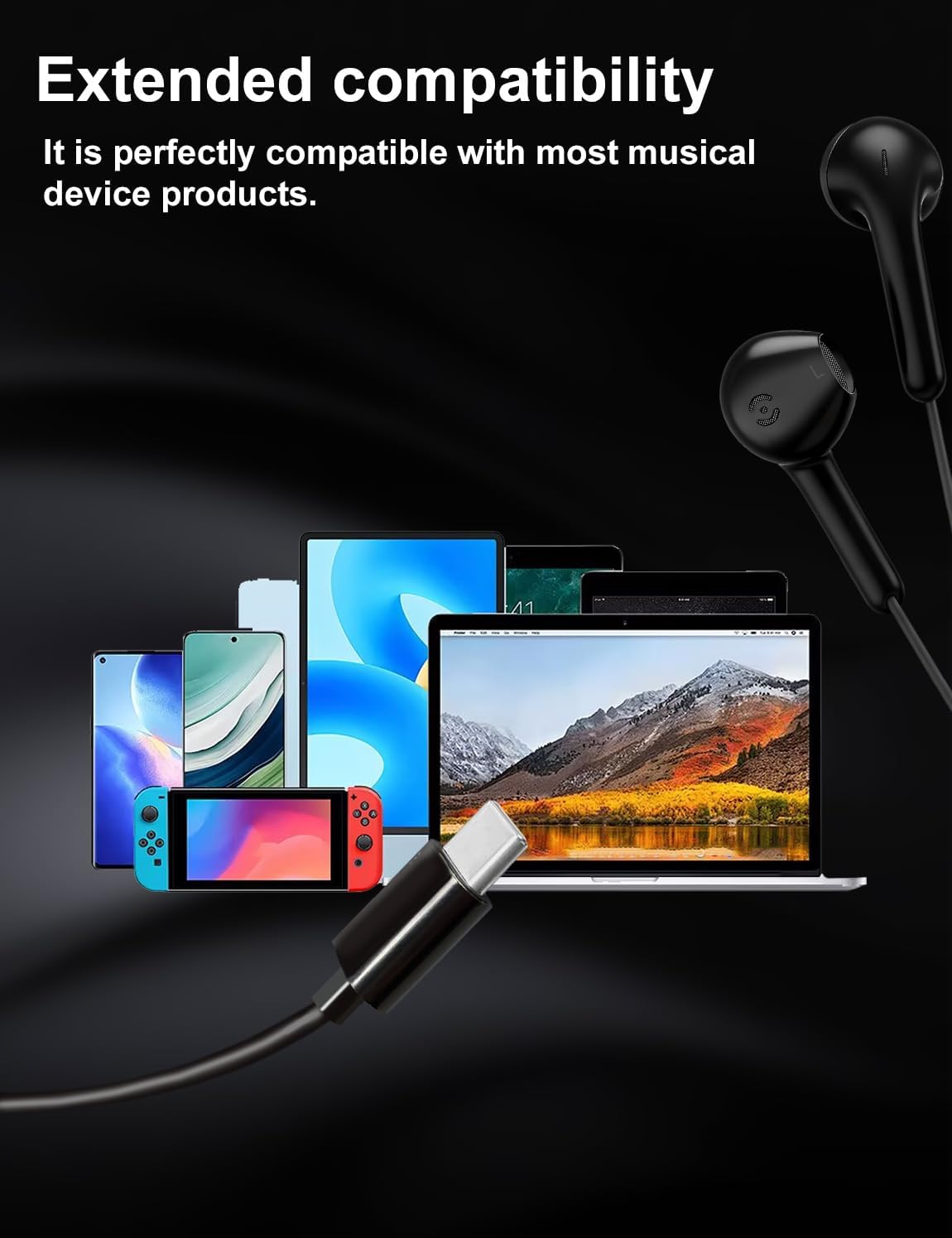 Detalle 2 de MAS CARNEY TH9 USB-C Headphones 120 cm
