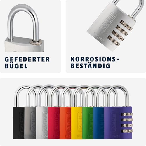 Thumbnail 2 de ABUS Zahlenschloss 145/40 Blau – Aluminium-Vorhängeschloss mit 4-stelligem Zahlencode