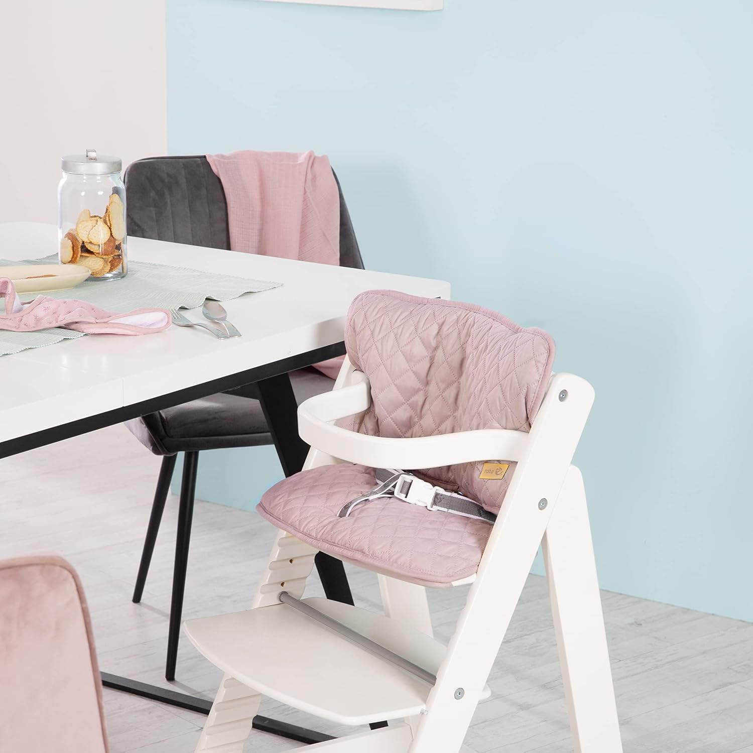 Detalle 2 de roba Style 318052V229 kinderstoelkussen, roze, waterdicht en tweedelig