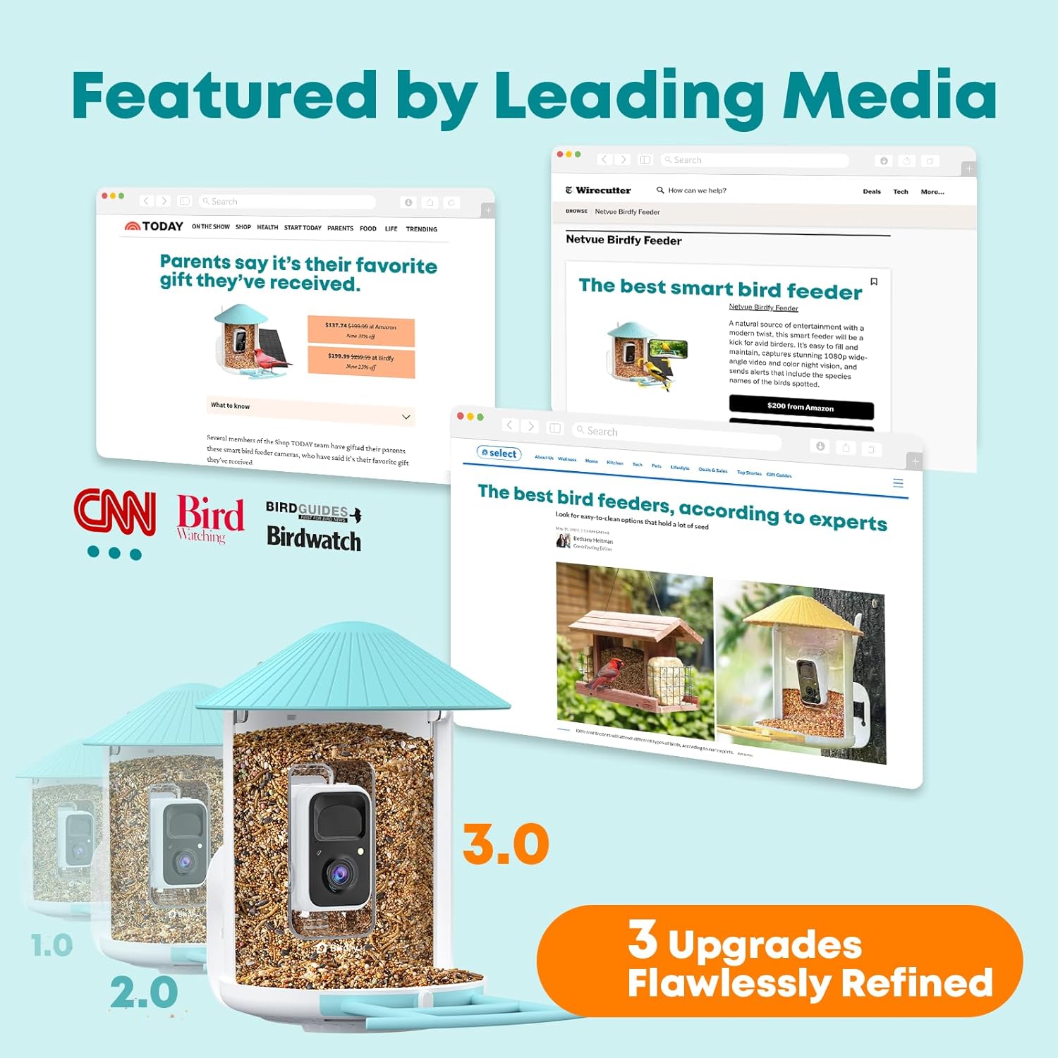 Thumbnail 1 de NETVUE by Birdfy Smart Bird Feeder with AI Camera