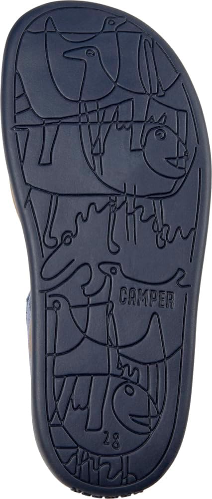 Detalle de Camper Garçon Bicho K800672 2-Strap Sandal – Sandale enfant colorée en cuir et peau
