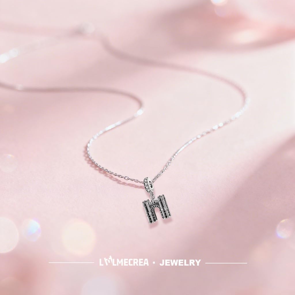 Detalle de LMLMECREA Charms Anhänger aus 925 Sterling Silber – Reise-/Glücksbringer für europäische Armbänder