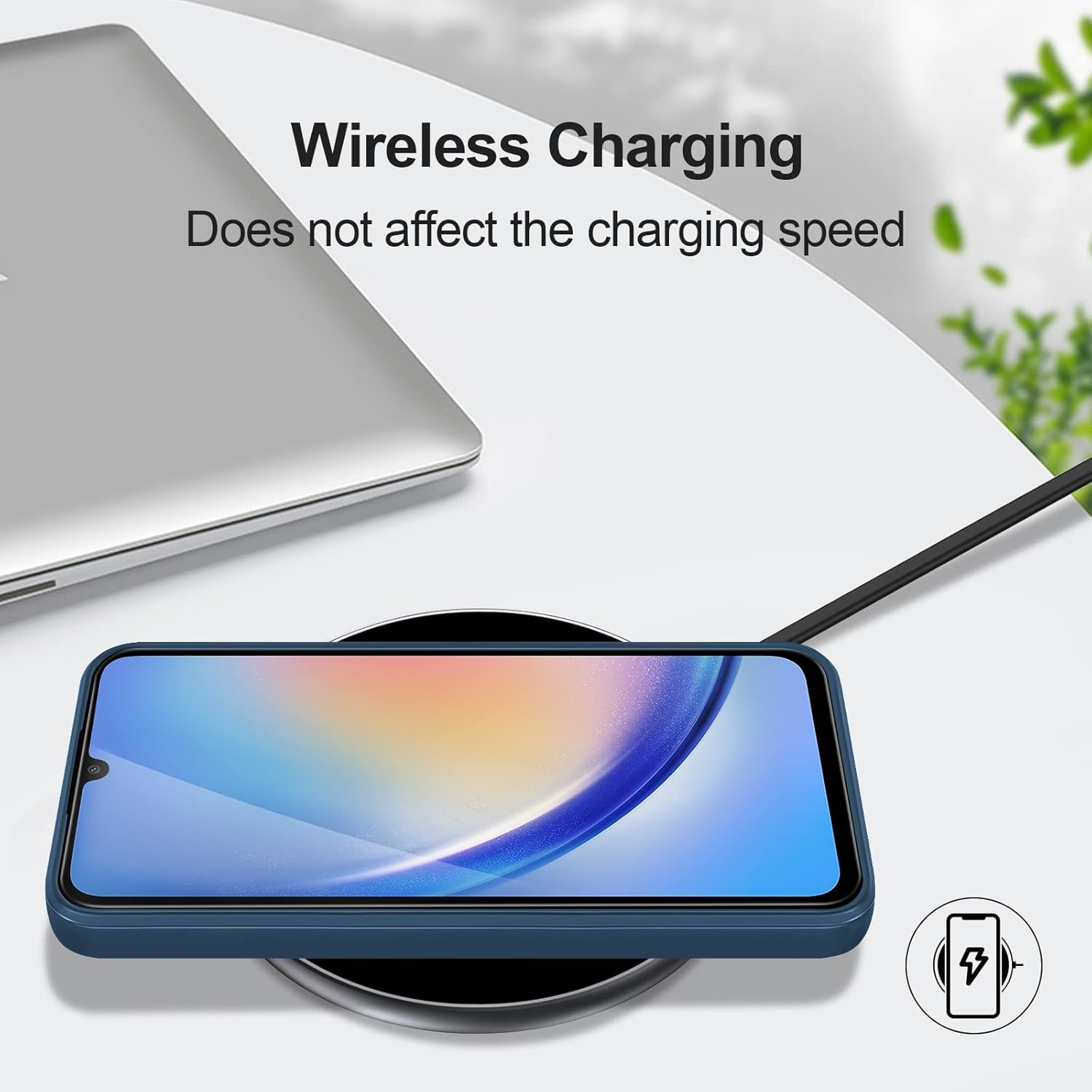 Thumbnail 6 de GiiYoon Hülle aus Flüssigsilikon für Samsung Galaxy A34 5G – Blau, Rundumschutz