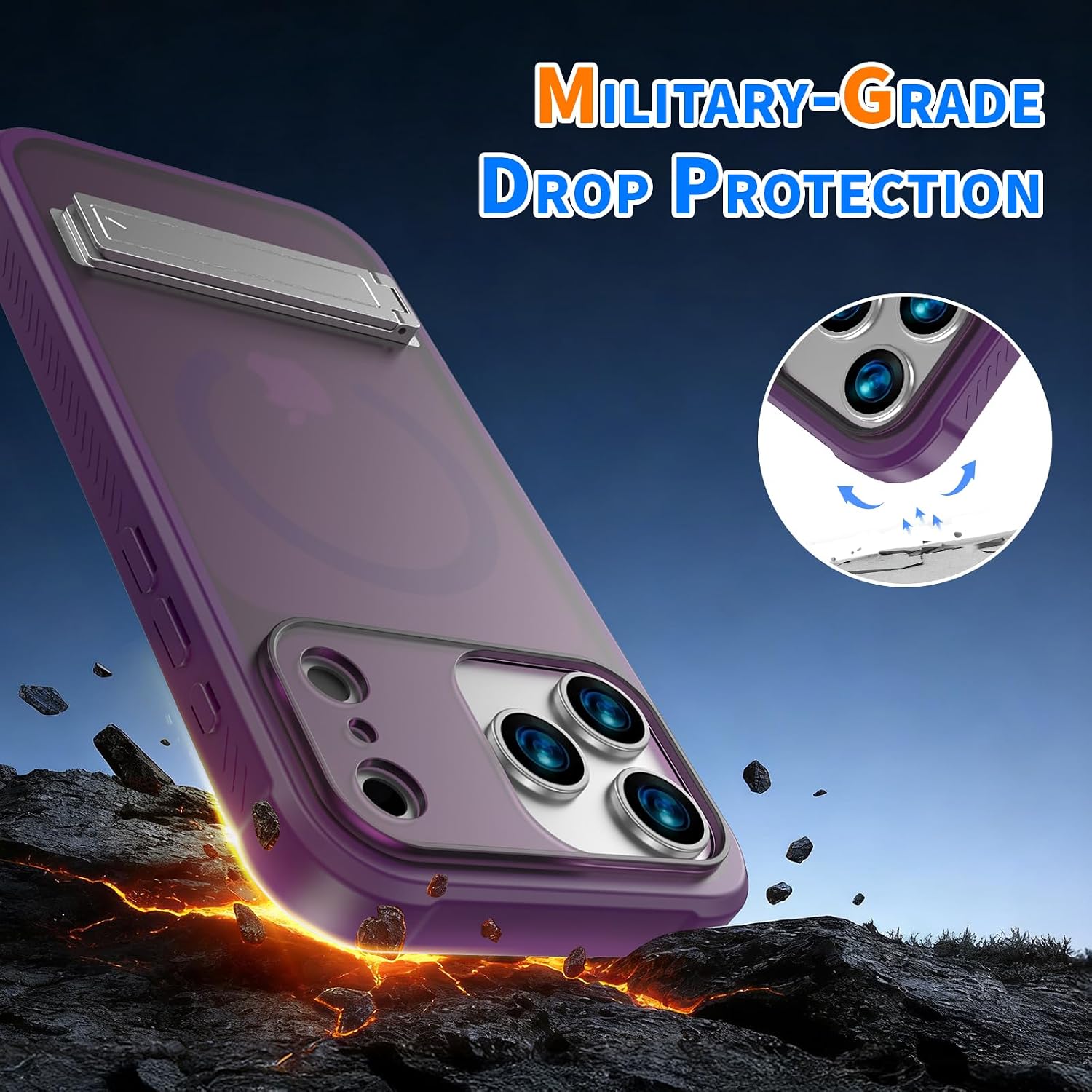 Thumbnail 5 de ACKETBOX iPhone 17 Pro Max Case with Built-In Kickstand