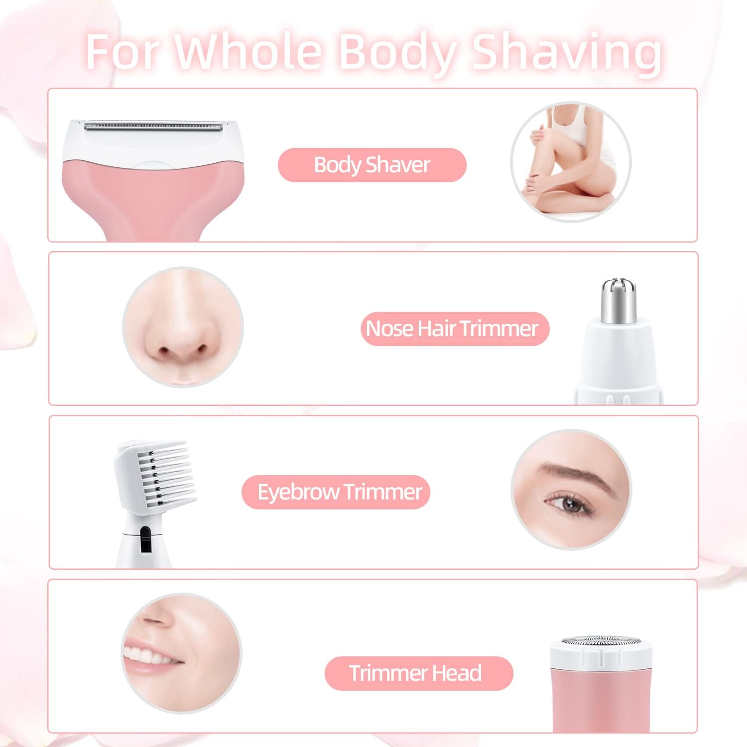 Detalle de Mcbazel cordless lady shaver 4 in 1
