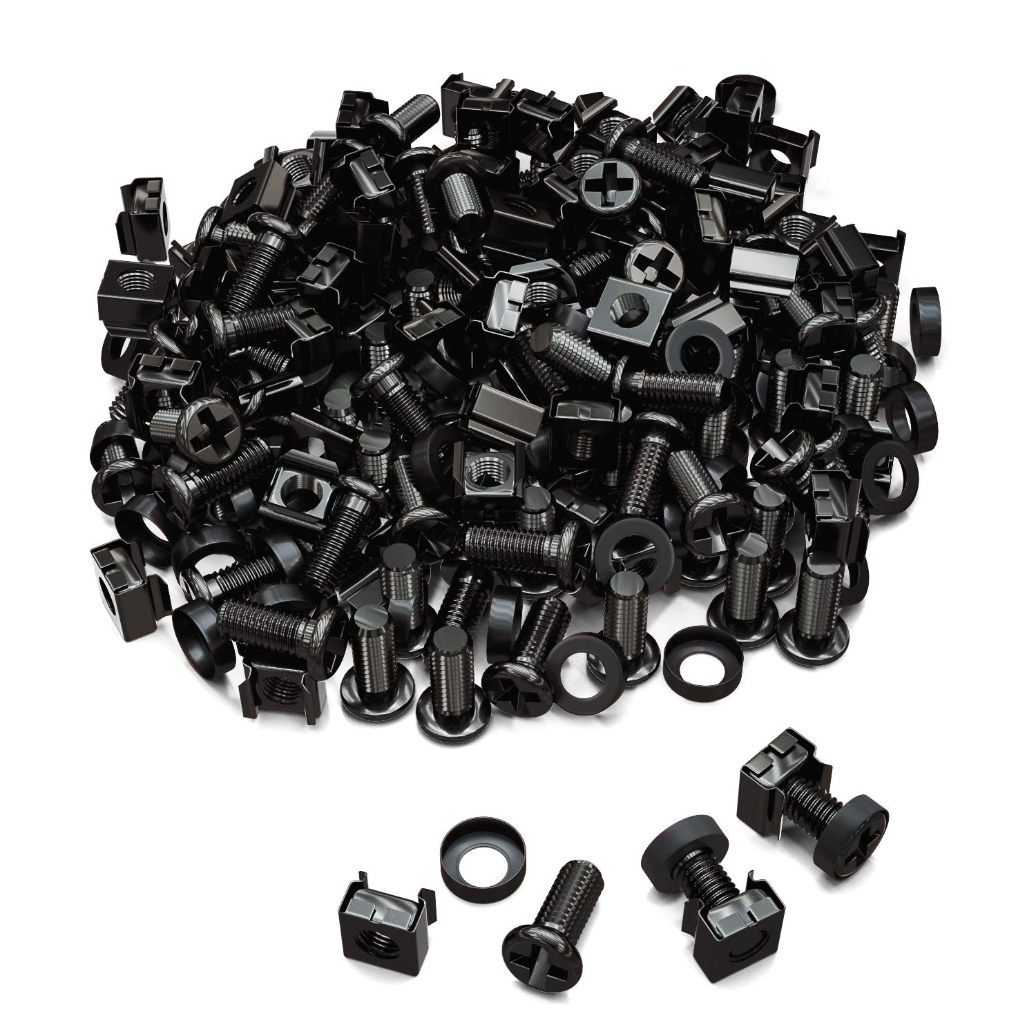 Detalle de deleyCON MK3870 M6-kooimoerenset voor 19- en 10-inch racks, 100 sets