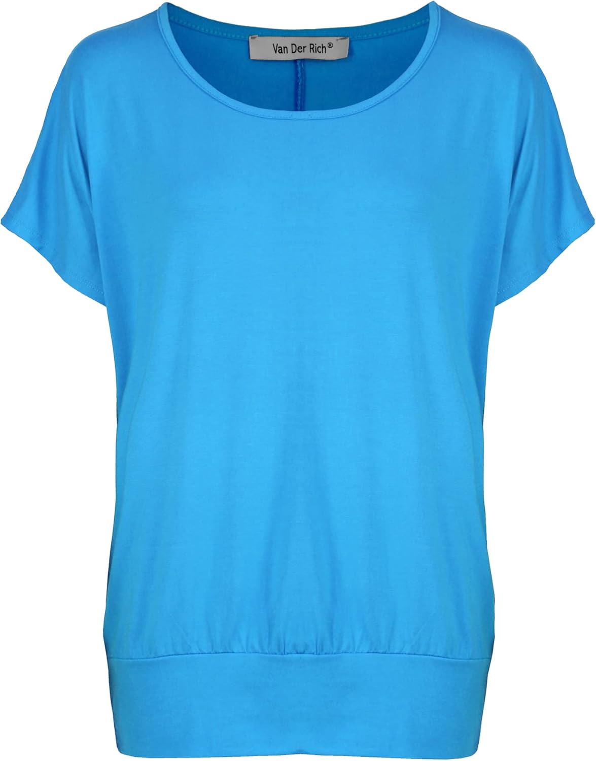 Detalle de Van Der Rich® Damen T-Shirt Kurzarm Rundhalsausschnitt Sommer