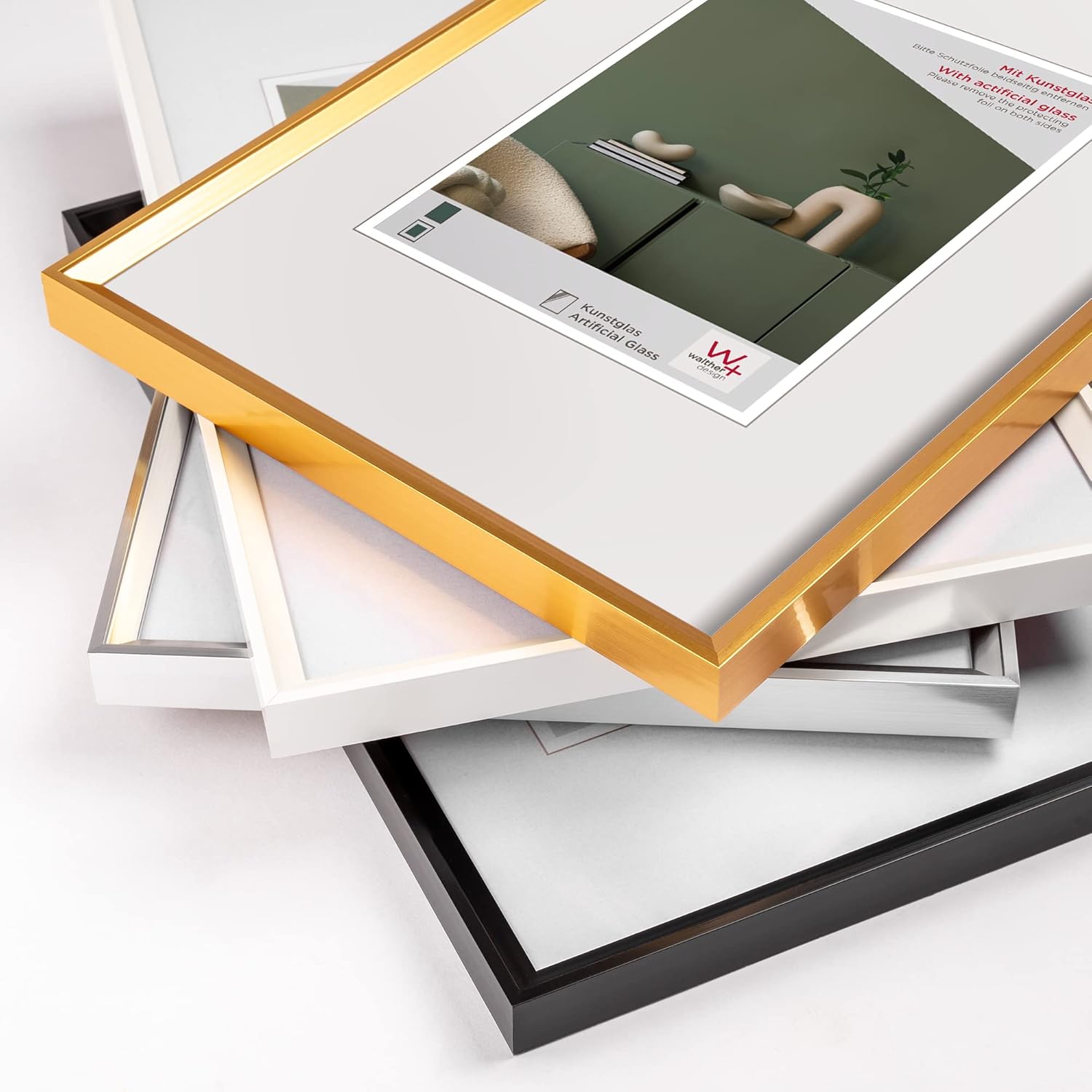 Thumbnail 3 de Cadre photo Desire DEX040S de Walther Design – cadre en plastique argenté avec verre synthétique 30 x 40 cm