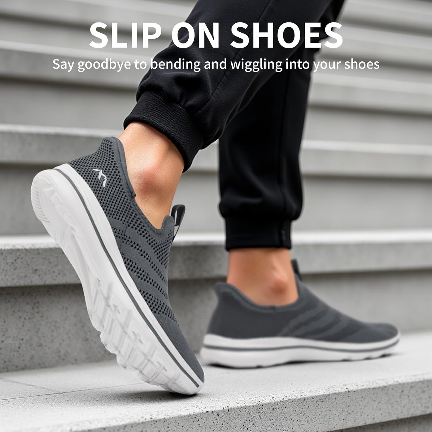 Thumbnail 2 de ODCKOI Baskets Slip-on Homme Respirantes — Légères et Confortables pour Ville, Randonnée et Course