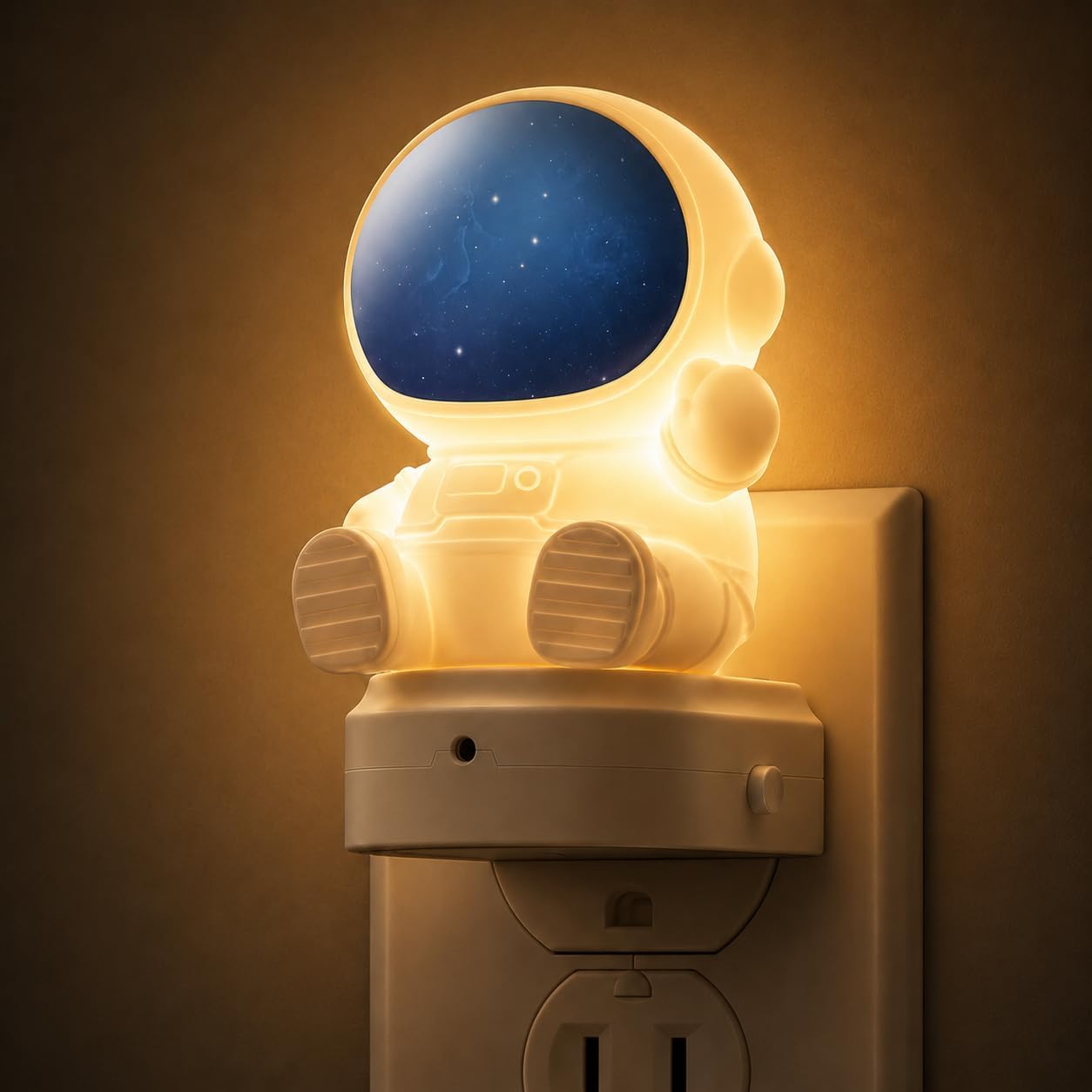 Detalle de L LOHAS LED GD101 3D Spaceman Plug-In Night Light, RGB and 3000K White