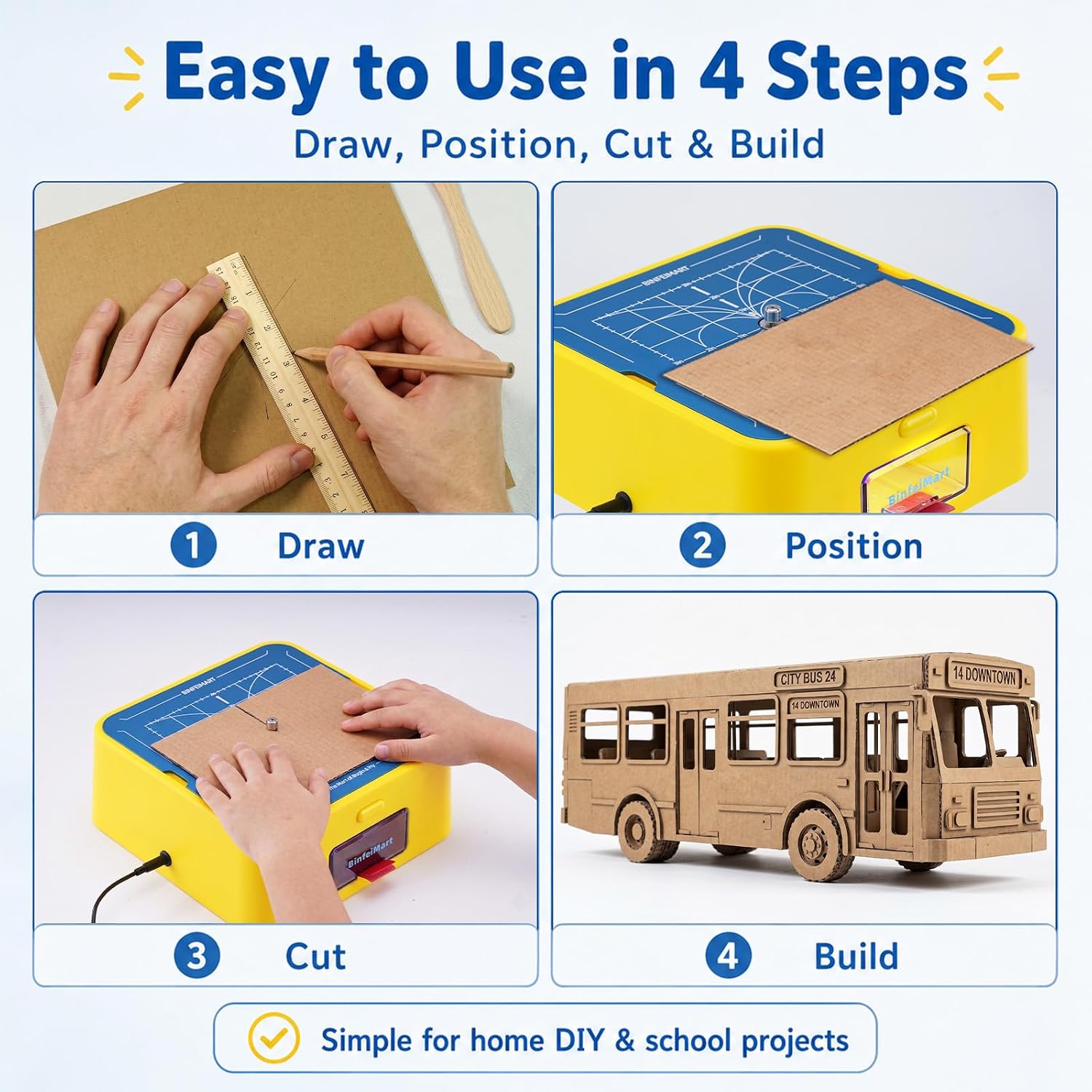 Detalle de BinfeiMart Kid Safe Cardboard Cutter — Safe DIY Craft Knife for Kids
