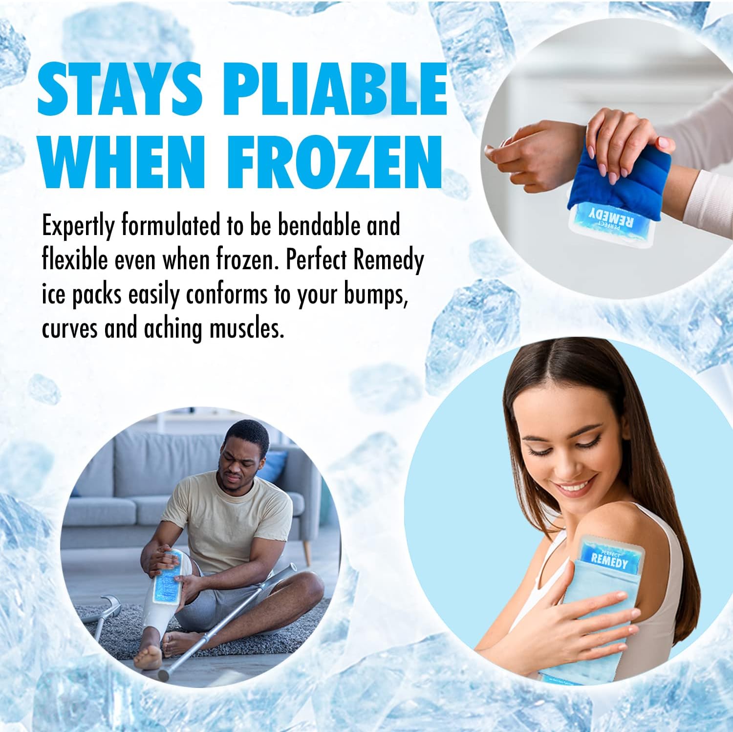 Thumbnail 4 de Perfect Remedy Hot & Cold Gel Ice Pack (2 Pack) – Reusable Large Injury Compress for Pain Relief