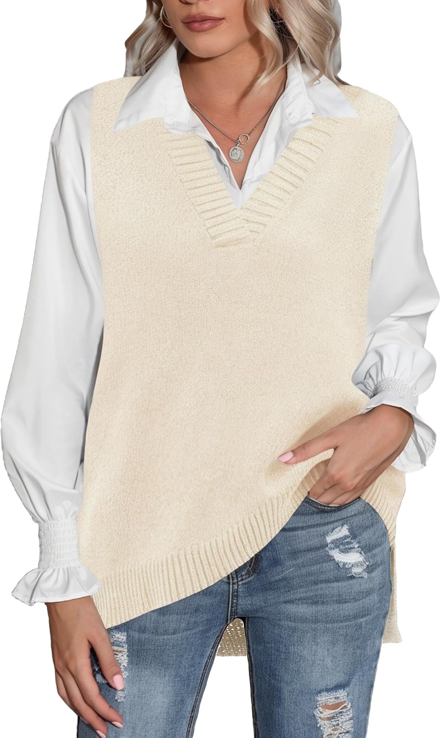 Thumbnail 6 de Zeagoo Women's Sweater Vest V-Neck