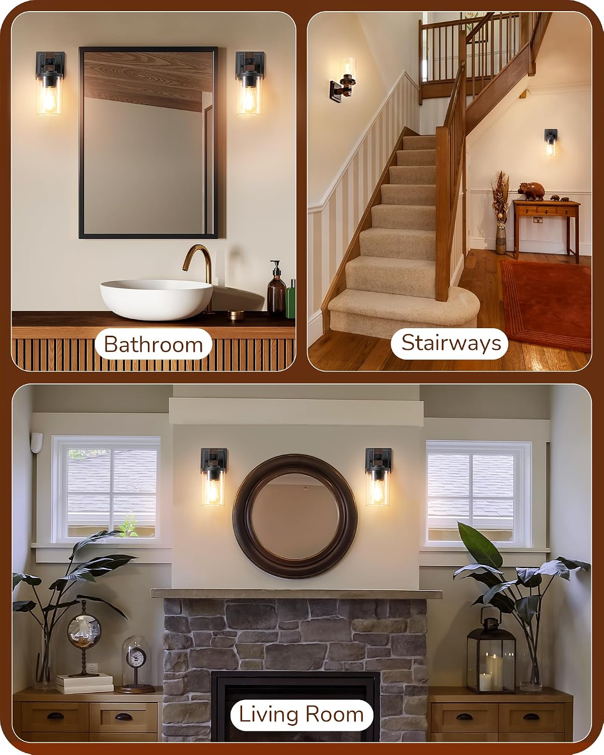 Detalle 1 de EDISHINE Wall Sconces, E26 Socket