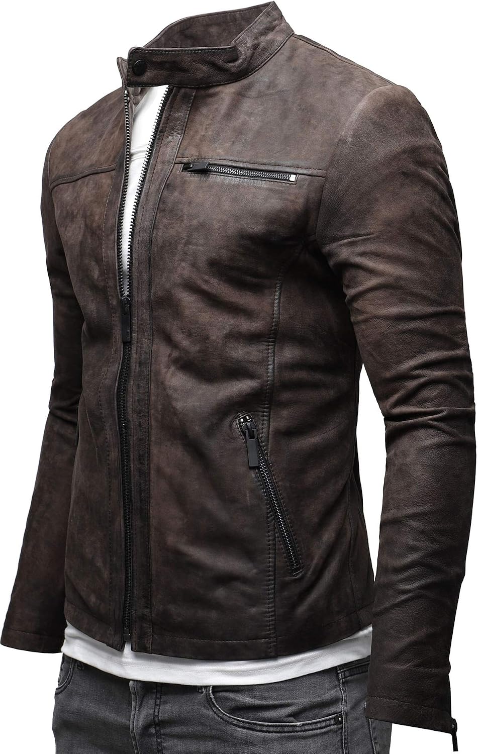 Thumbnail 5 de Crone Epic Lederjacke Cleane Basic Herren