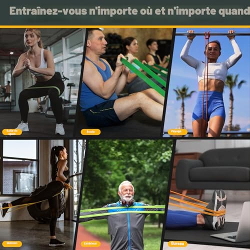 Thumbnail 7 de Lot de 5 Bandes de résistance avec ancrage de Porte – YOVKOK