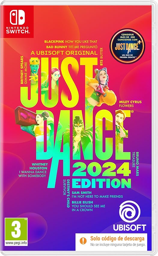 Detalle de Ubisoft Just Dance 2024 código descarga 40 canciones