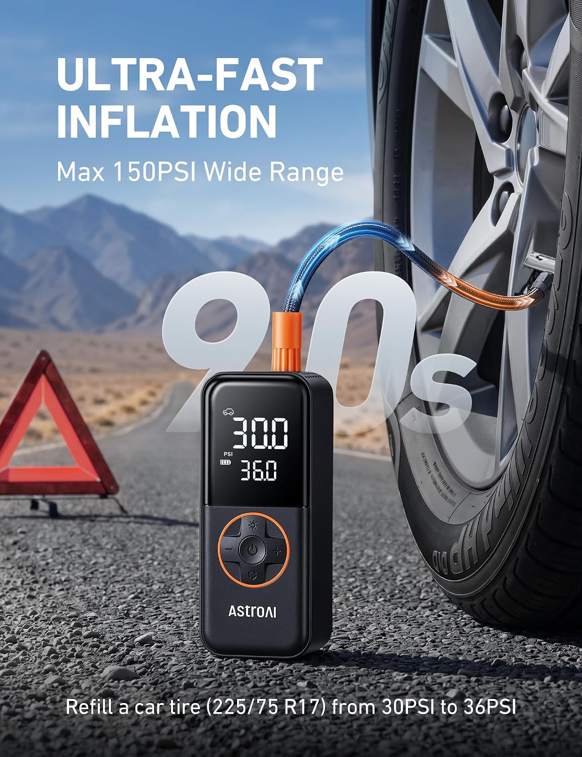 Thumbnail 3 de AstroAI Cordless Tire Inflator 150 PSI