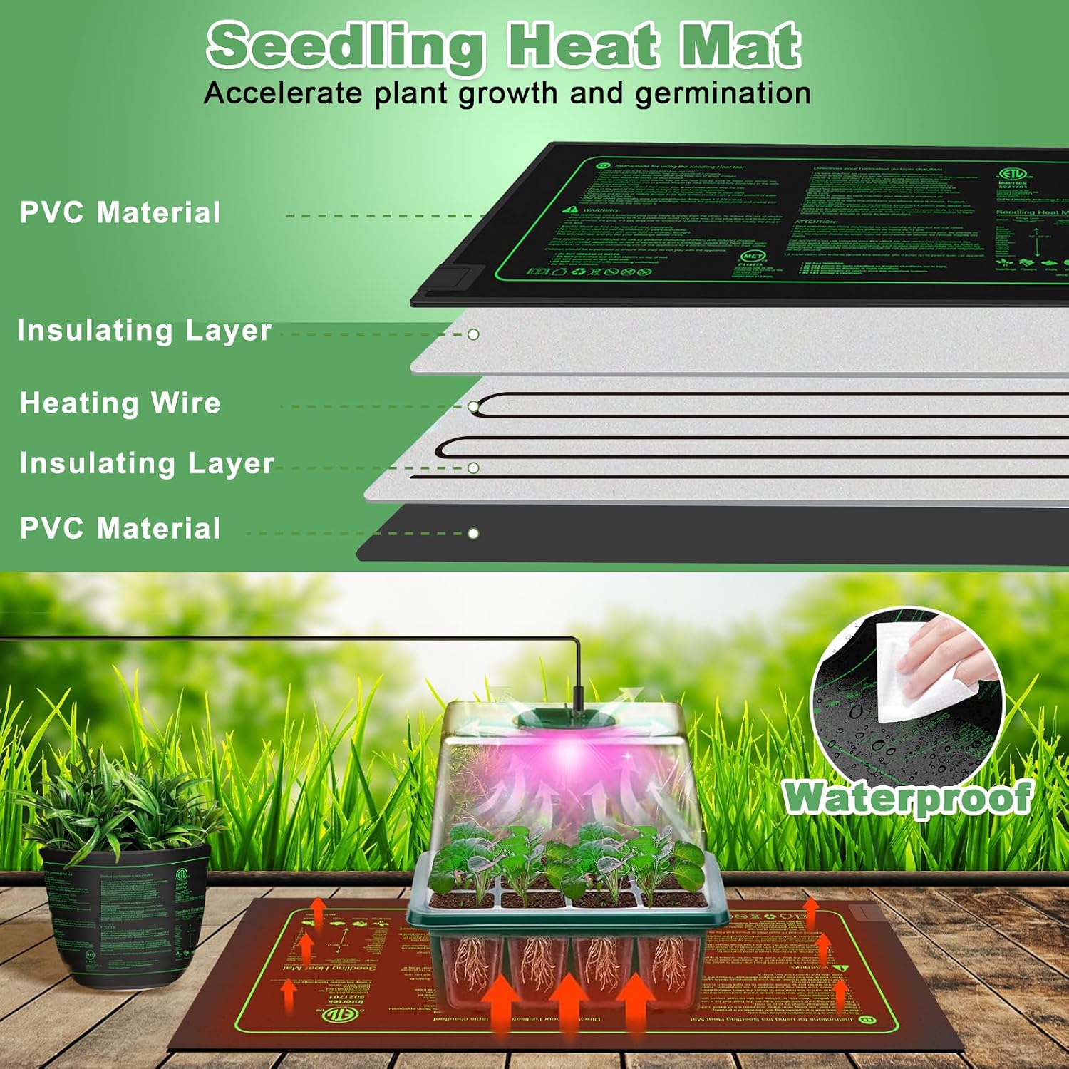 Thumbnail 2 de Seed Starter Tray Kit, 72 Small Cells
