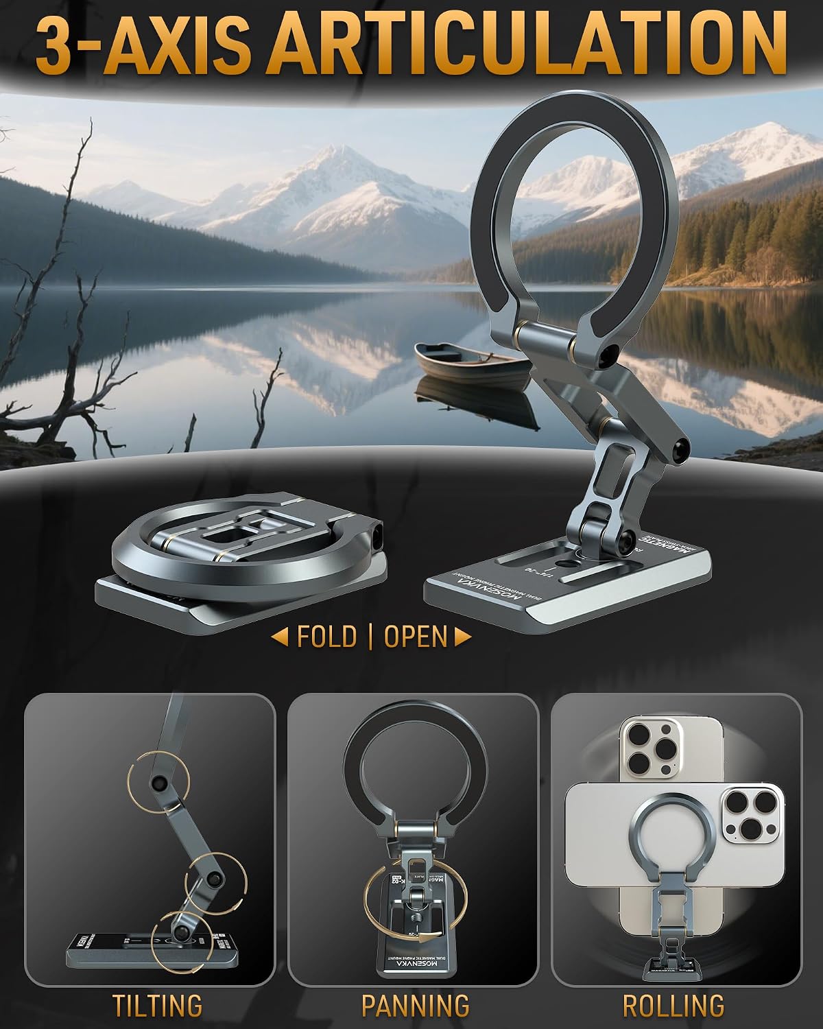 Thumbnail 2 de MOSENVKA Dual Magnetic Phone Holder