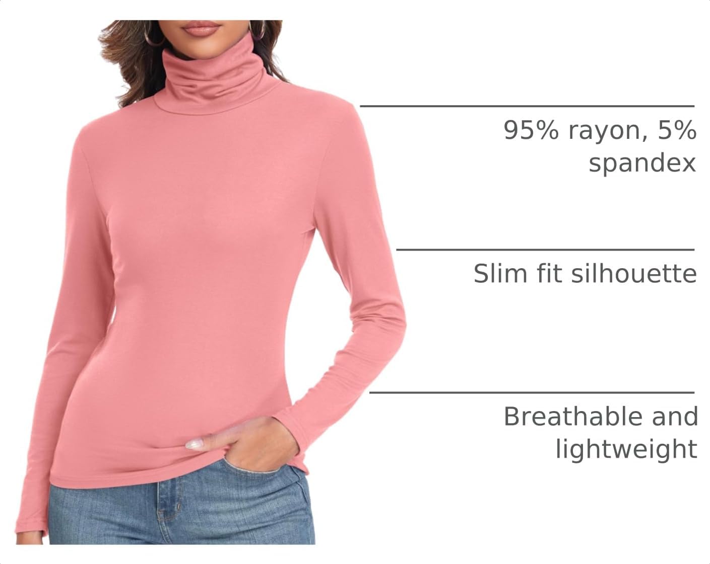 Detalle 2 de Women's Turtleneck Top, Long Sleeve