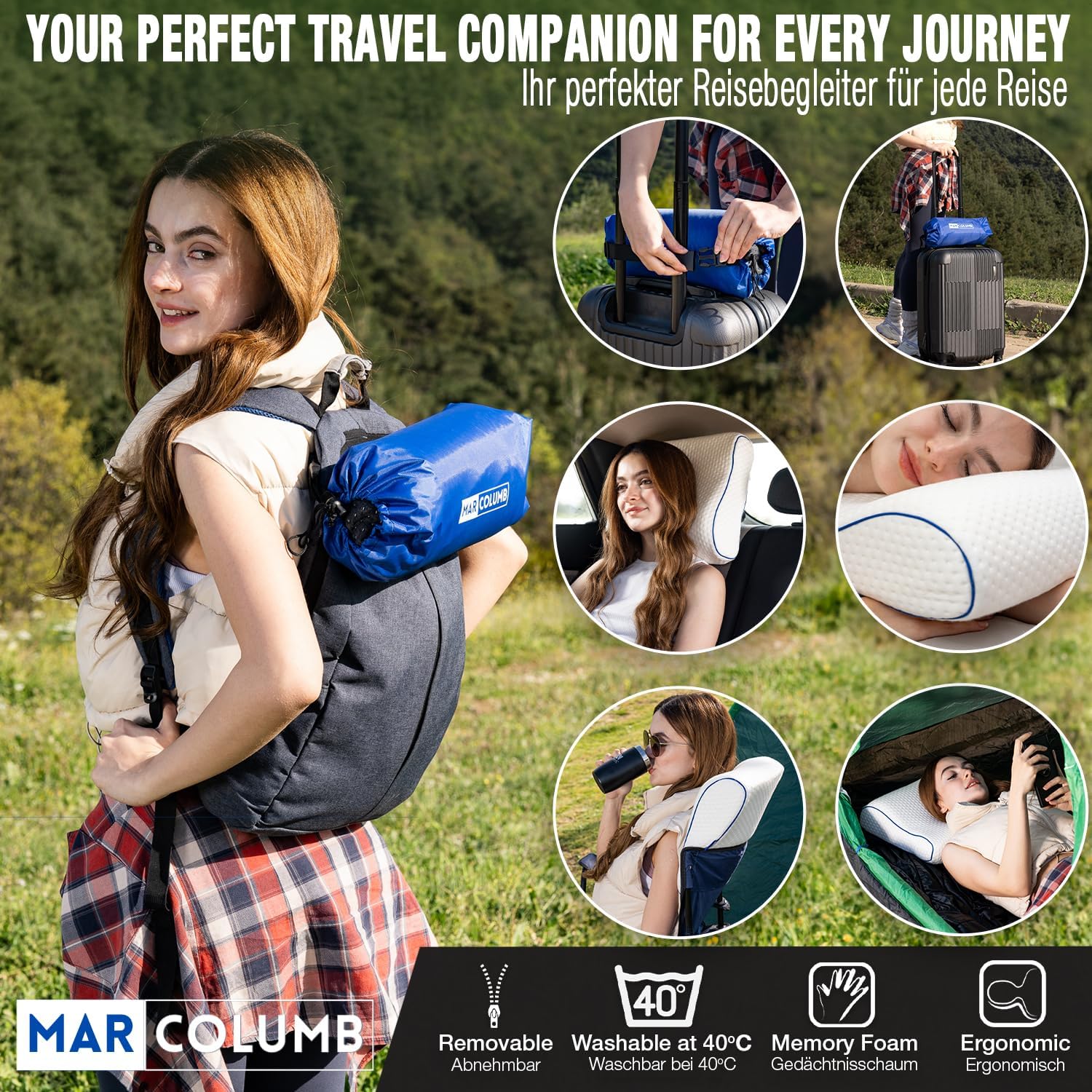 Thumbnail 6 de Marcolumb travel memory foam pillow