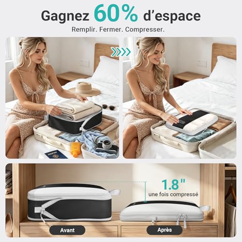 Thumbnail 1 de Organisateur Valise 8 Pièces Estaviva — Sac de Compression Voyage Premium