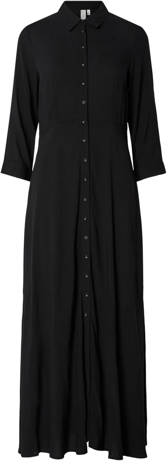 Detalle de YAS Female Kleid YASSAVANNA mit Kent-Kragen und Frontknopfleiste