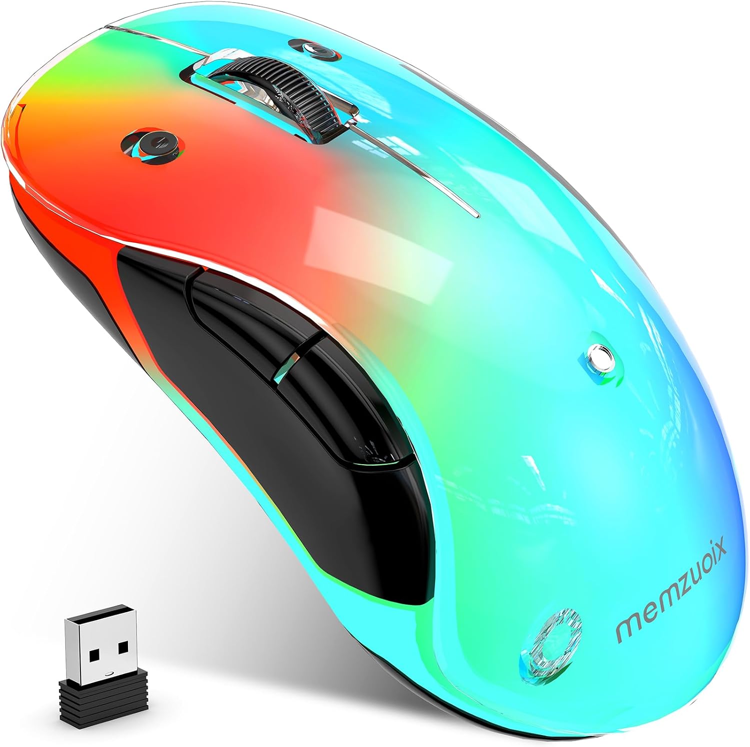 Detalle de memzuoix LED Wireless Mouse 1400 DPI Ergonomic