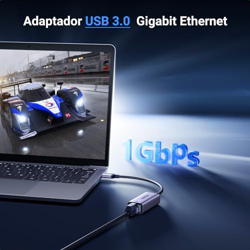 Detalle de UGREEN Adaptador de Red USB 3.0 a Ethernet Gigabit 1000Mbps RJ45 LAN