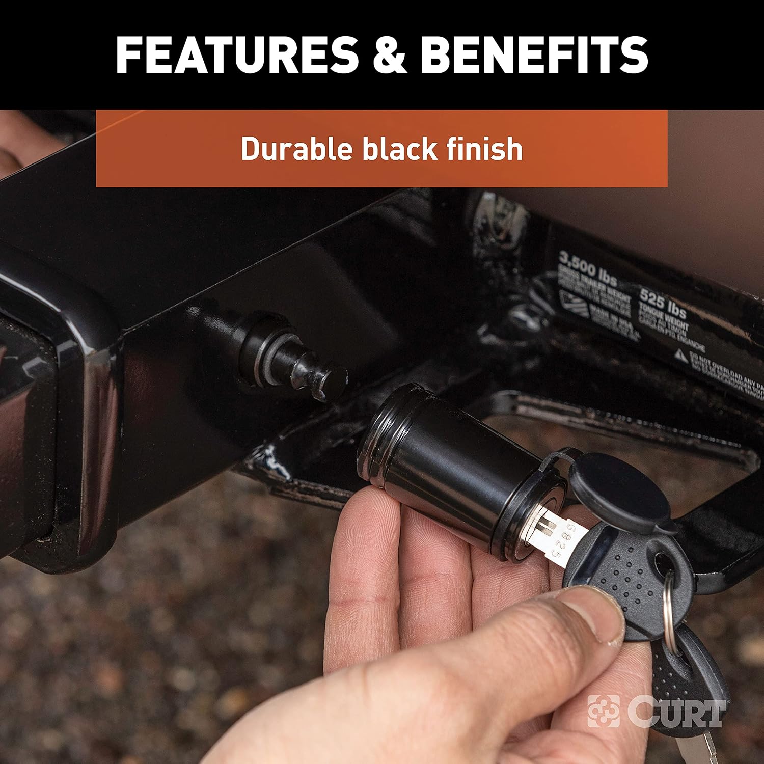 Thumbnail 5 de CURT 23518 5/8in Trailer Hitch Lock