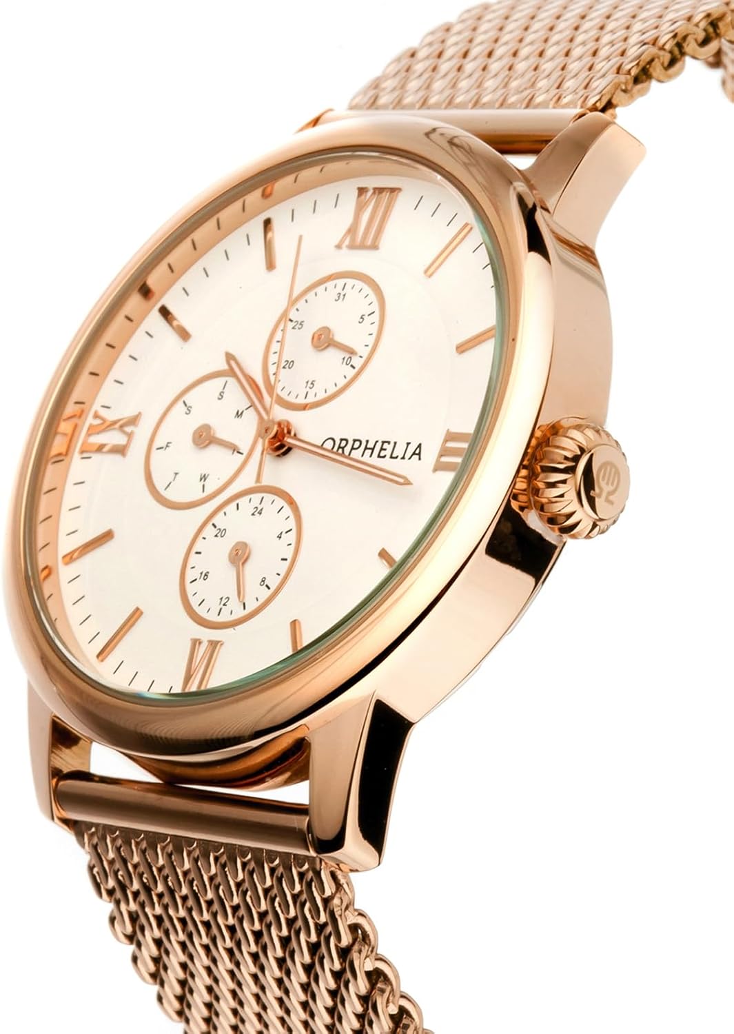 Detalle de Orphelia OR22970717 – Montre Homme Quartz Analogique, bracelet acier inoxydable Or et Rose